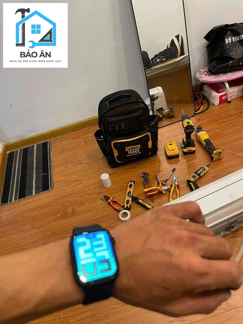 Điện nước Bảo Ân ban giao công việc đúng giờ, uy tín