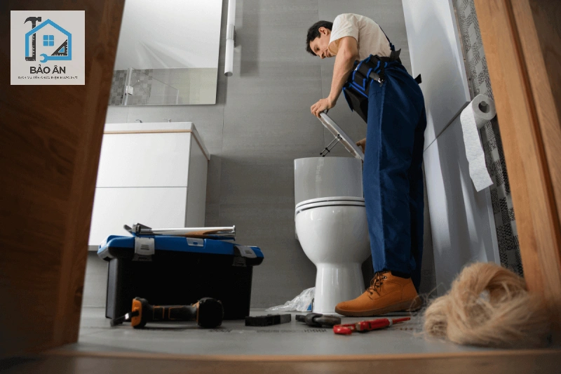 Thông tắc bồn cầu, nhà vệ sinh