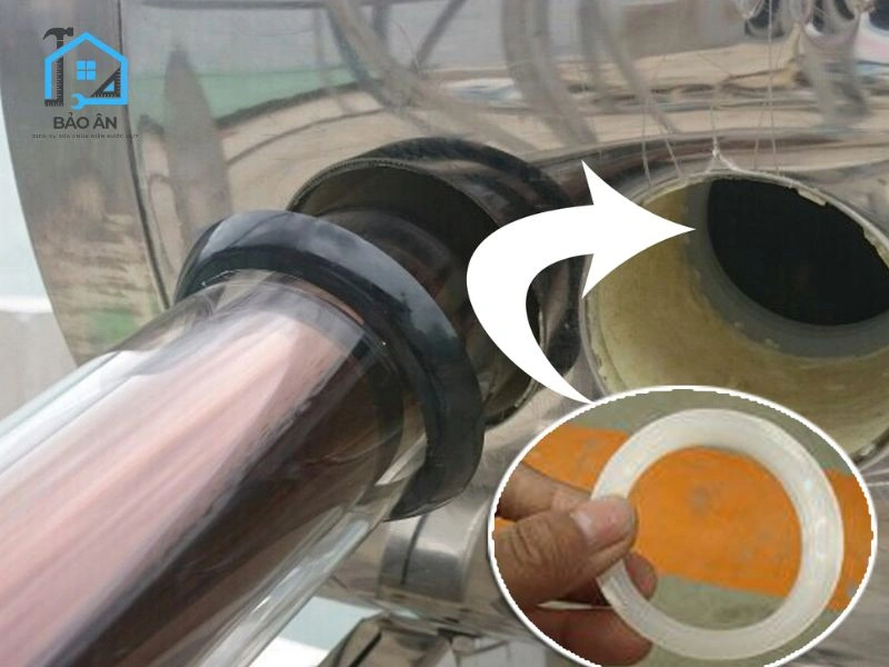 Gioăng cao su bên trong bị lão hóa